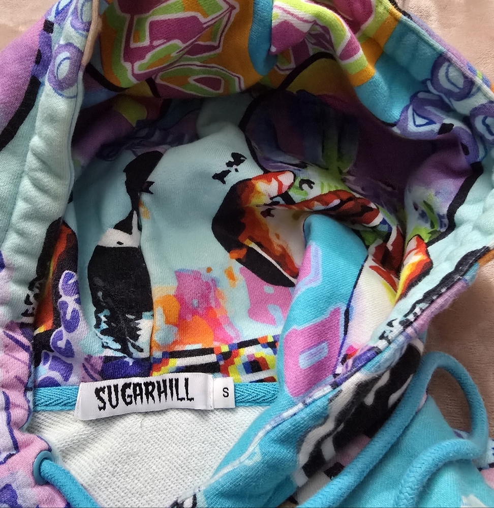 SugarHill Men’s Hoodie Sweatshirt Lucid Dreams Riptide Size Small - Picture 3 of 16
